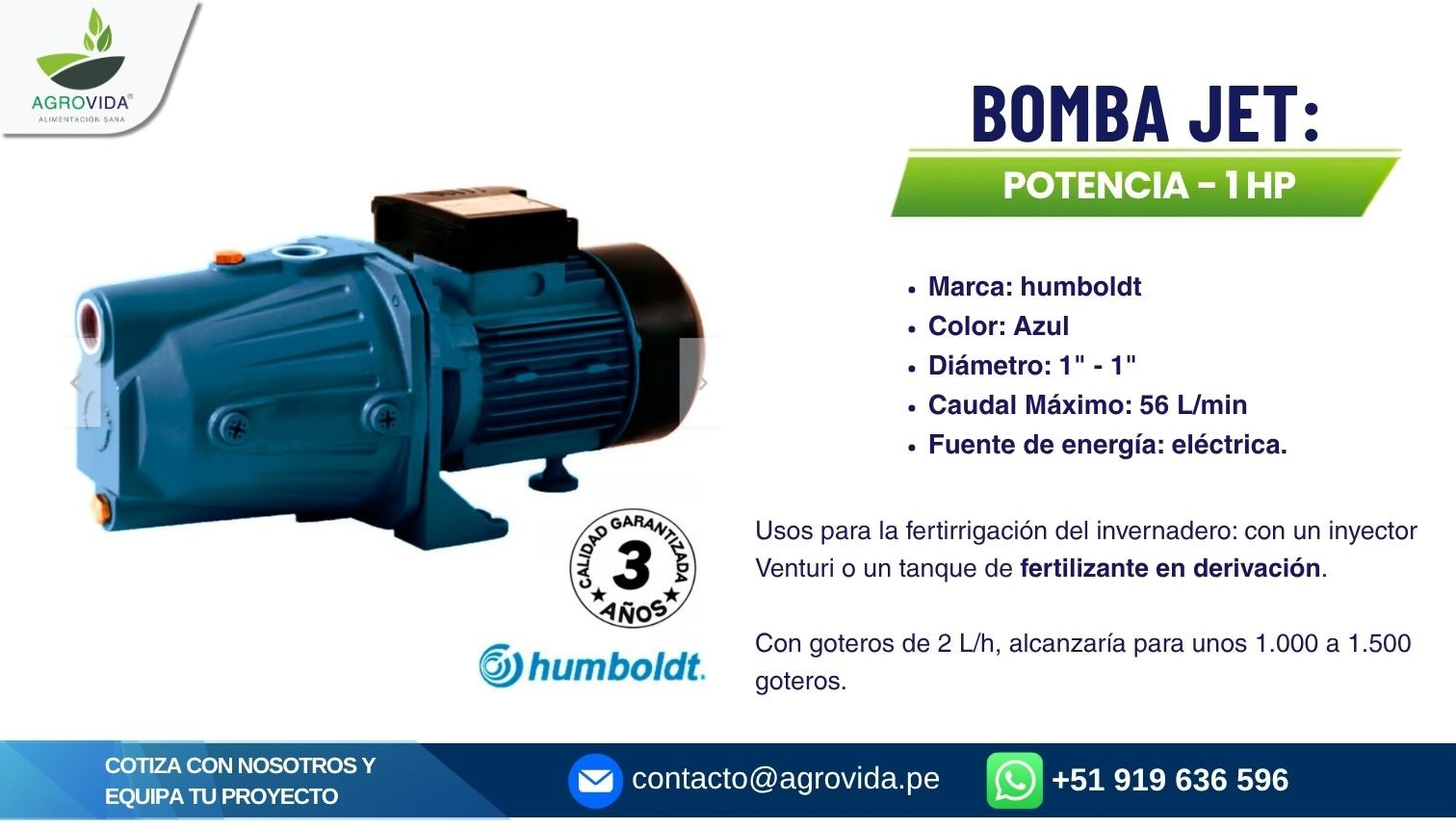 Bomba Jet Humboldt 1 HP
